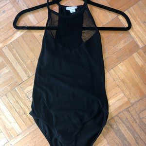 Black mesh bodysuit